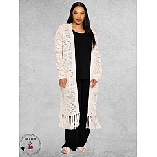 YOEK Cardigan Long Knit Zand/Beige